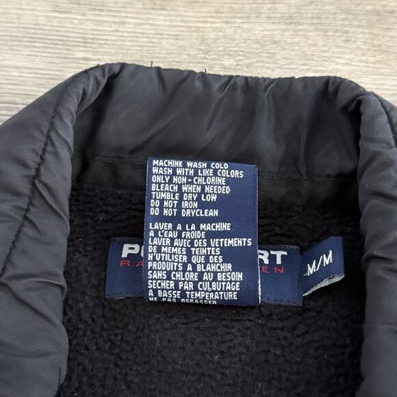 Polo Sport Ralph Lauren Black Nylon Fleece-Lined Utility Vest Men’s Medium - Picture 4 of 5